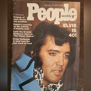 Vintage Elvis Turns 40 People Magazine. 1976.